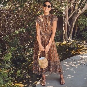 Excellent condition Ulla Johnson silk dress in size 2